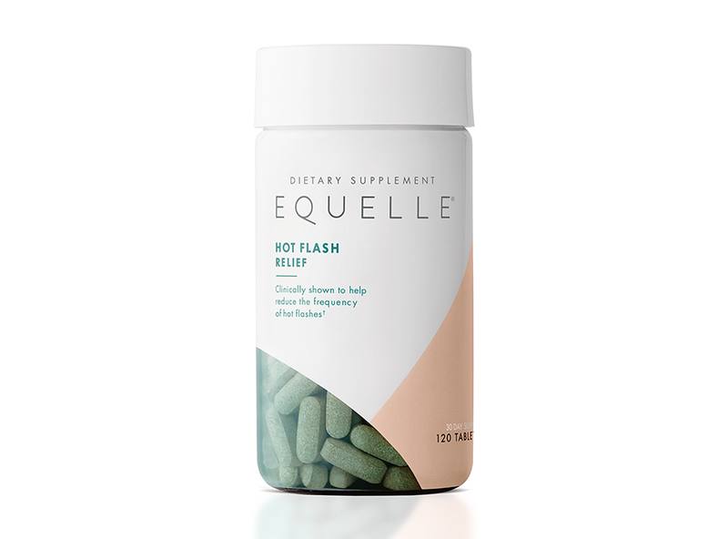 EQUELLE, hot flash relief supplement bottle